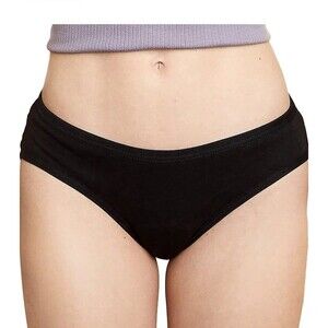 Rael Womens XL Period Underwear Black Bikini Regular Absorbency NEW